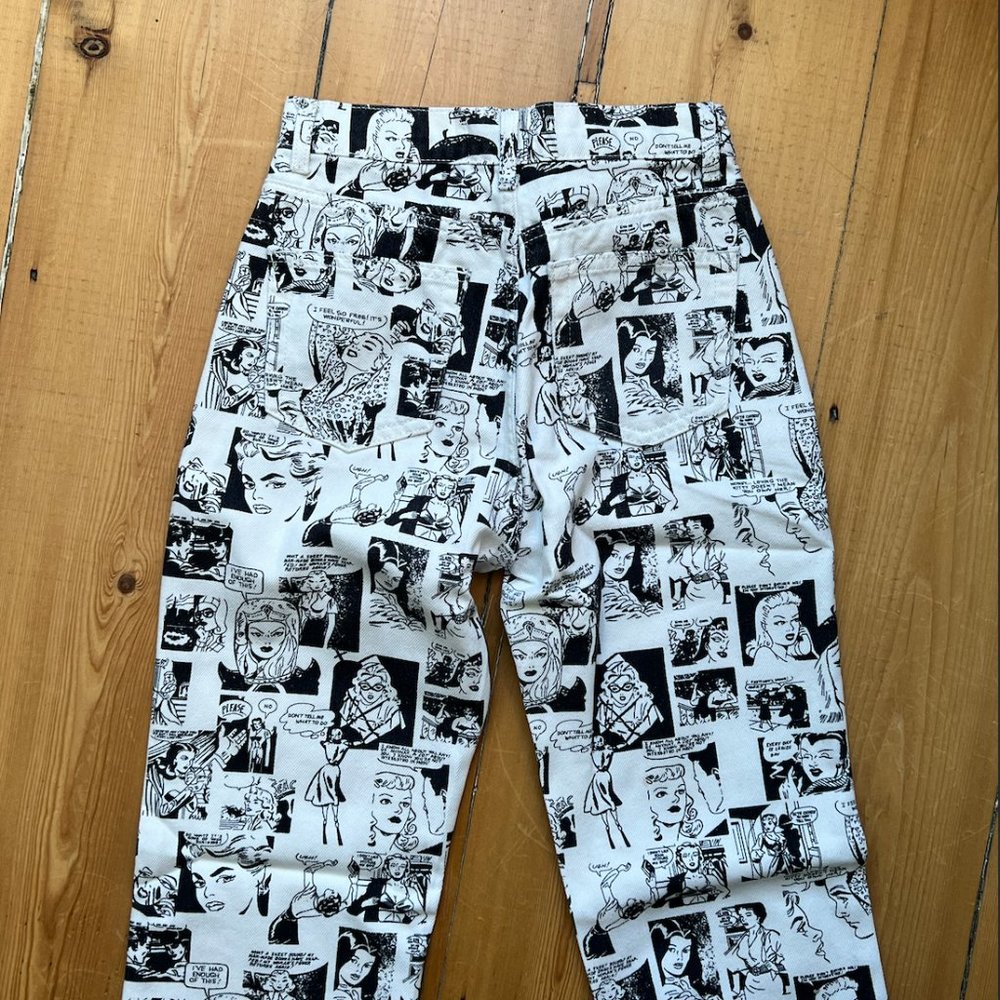 Reformation Newsprint Jeans Black and White Size 24 - Picture 6 of 10